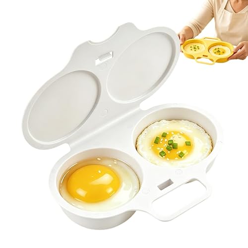 WVYRWE Dual Cavity Microwave Egg Poacher, White