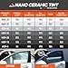 MotoShield Pro DIY Premium Nano Ceramic Tint (25% VLT) 40” in x 6’ ft Roll | Professional Window Film for Auto, Reduce Infrared Heat & Block UV by 99%