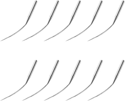 10Pcs Blindstitch Curved Sewing Machine Needles LWx6T LWx2T 75/11 Needles