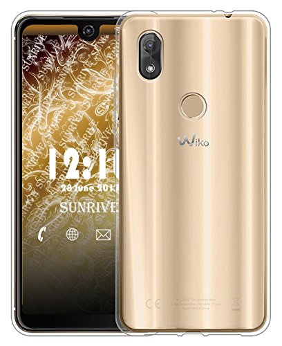 Sunrive Für Wiko View 2 Pro Hülle Silikon, Transparent Handyhülle Schutzhülle Etui Hülle für Wiko W_C860 (6,0 Zoll) View 2 Pro(TPU Kein Bild)+Gratis Universal Eingabestift