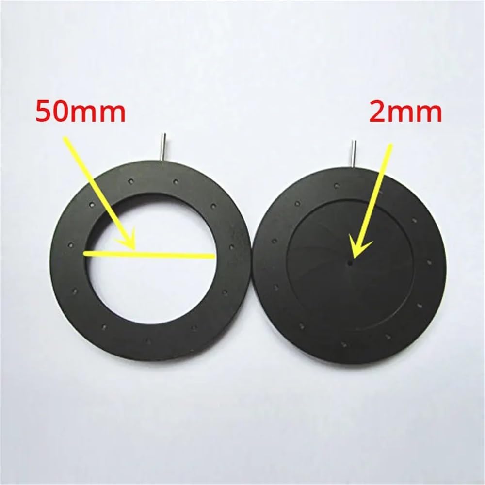 Accessori per microscopio da laboratorio 2-50mm Diaframma regolabile 1 PC Regolabile 2-50mm Diaframma a iride meccanico Microscopio Adattatore for fotocamera Monitor Condensatore