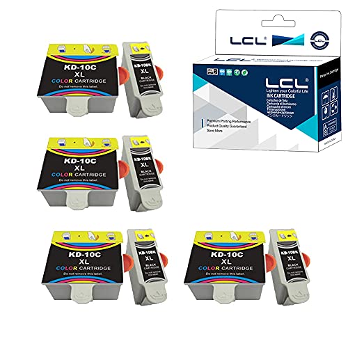 LCL Compatible Ink Cartridge 10 10B 10C XL (2pack 1Black 1colour) Replacement for Kodak EasyShare 5100 EasyShare 5300 EasyShare 5500 ESP 3 ESP 3250 ESP 5 ESP 5210 ESP 5250 ESP 7