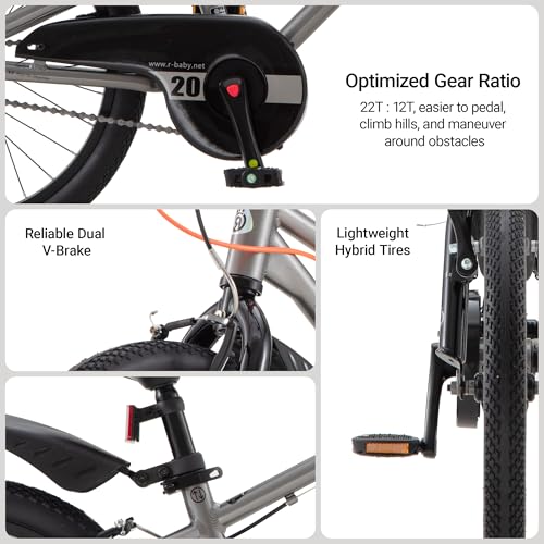 Image of RoyalBaby EZ-Pro Kids Bike, Lightweight Aluminum 2-in-1 Balance to Pedal Bike with One-Key Switch, 14 16 18 20 Inch for Age 3-10 Years