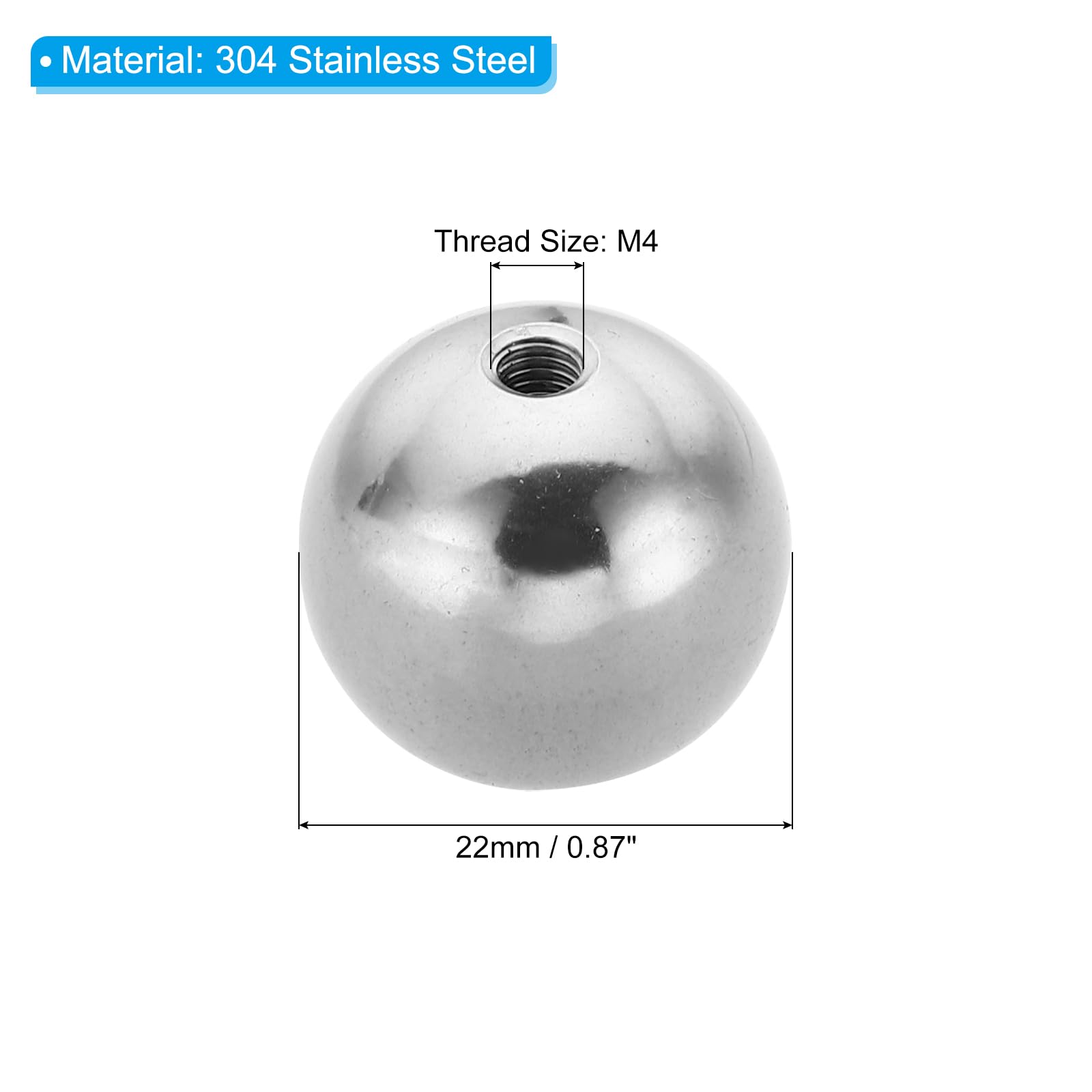 PATIKIL M4x22mm Ball Nuts Knob - Image 2