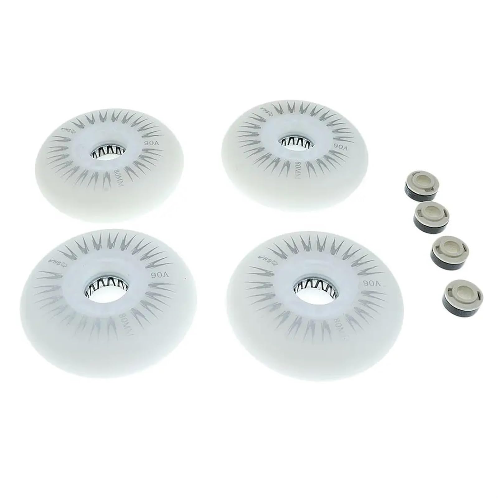 Flash Skate-Rollen, Skateboard-Räder, 4 Stück, blinkend, Ersatz for Inline-Roller, Mehrfarbig, 72/76/80 mm