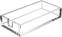 HIIMIEI Clear Acrylic Napkin Holder for Bathroom & Kitchen - Guest Towel Tray with U-Shape Design, Non-Slip Pads, Durable 8mm Thick