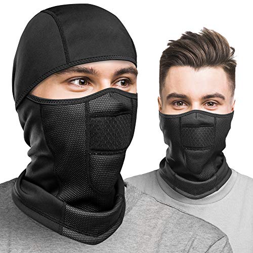 Balaclava Ski Mask For Men Women, Black Hood Cold Weather Winter Face Masks for Men, Balaclava Face Mask Men Women for Winter Cold Weather & Sun Protection, Full Face Ninja Mask for Outdoor Activities
