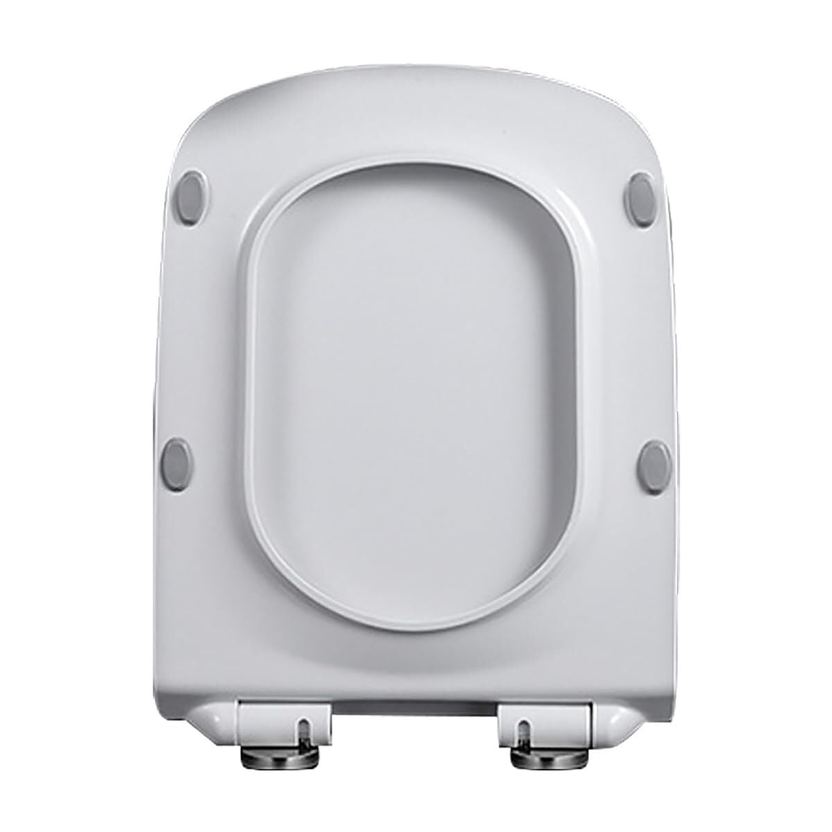 Quiet Elongated White Toilet seat, Adjustable, Lightweight, Durable, Portable, User-Friendly, Compact, Soft, Close, Square, Quick, Release