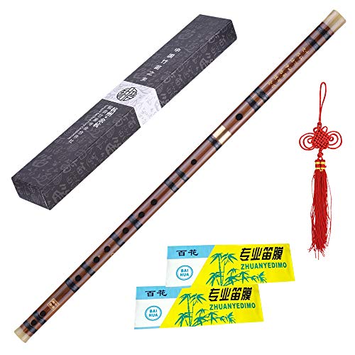 Btuty C-Tonart Flöte Dizi Bitter Bambus Steckbare Traditionelle Handgefertigte Chinesisches Musikinstrument Holzblasinstrument Tonart C Lernstufe Professionelle Aufführung