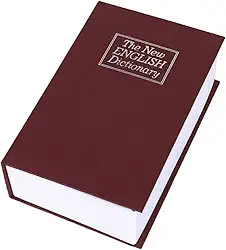 Cofre Camuflado Com Chave em Formato de Livro 18X12cm (Vermelho)