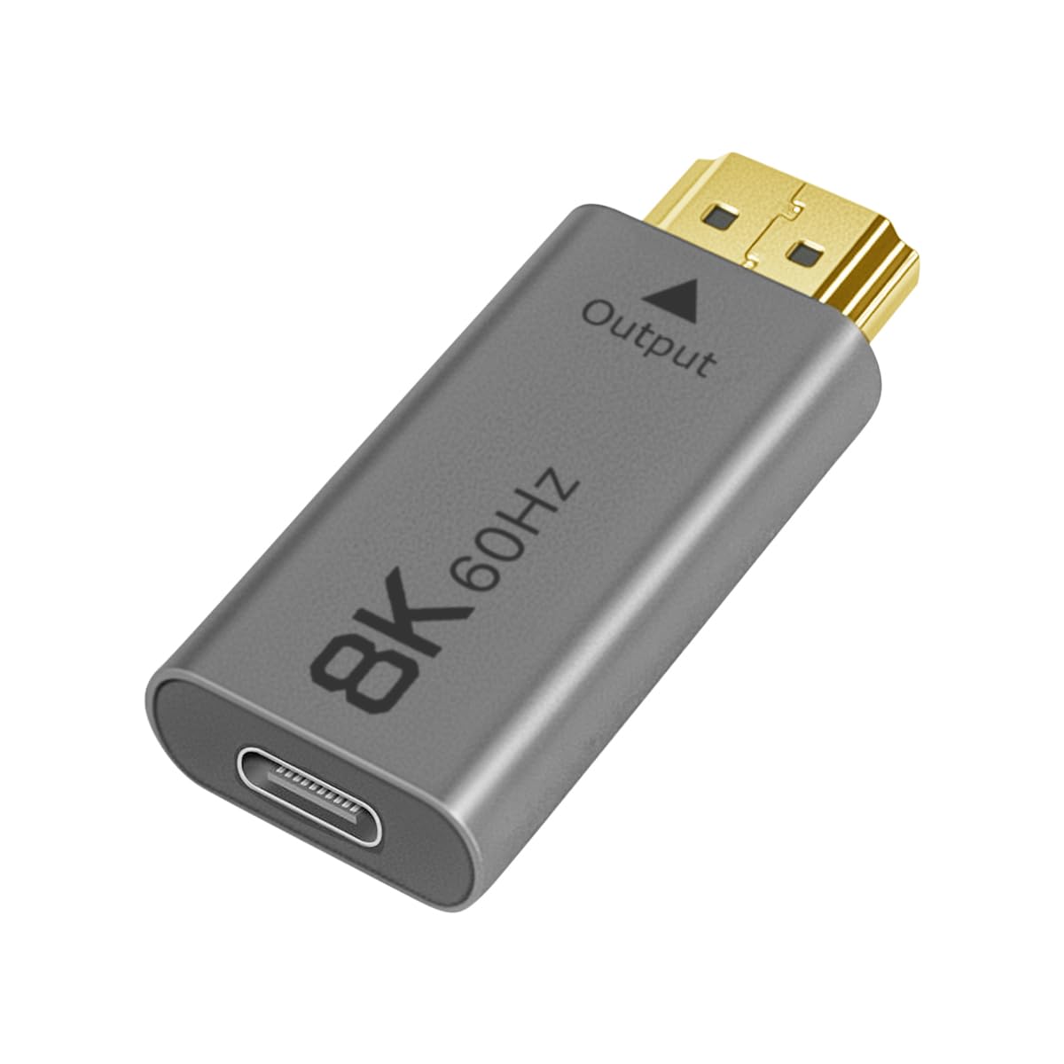 Adattatore 8K da USB C a HDMI 2.1, convertitore USB-C femmina a HDMI maschio, 8K a 60Hz, 4K a 120Hz, 2K a 240Hz, HDR, Thunderbolt 3/4 di tipo C, compatibile con tablet, telefono e laptop, 1