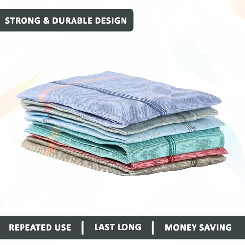 Image of Kuber Industries Pack of 6 Cotton Kitchen Cloth /Napkins | Fridge, Kitchen Cleaning & Roti Napkins With Tassles | 19x19 Inches - Multicolor
