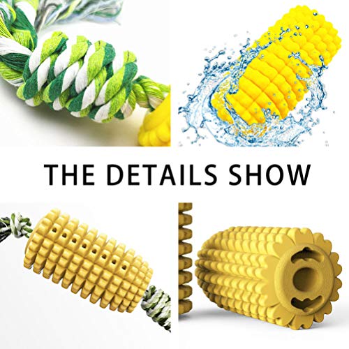 Brinquedo de mastigar Balacoo para animais de estimação, brinquedo de cachorro de milho com corda de