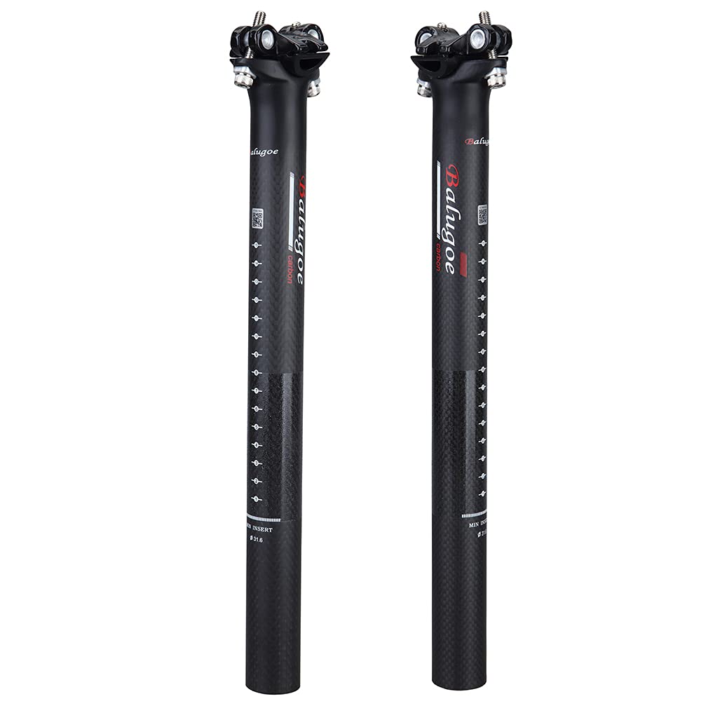 Fahrradsattelstütze 3K Vollcarbonfaser Fahrradsattelstütze Carbon Fahrradsattelstützen MTB Fahrradteile 27,2/30,8/31,6 * 350mm400mm Fahrradsattelstütze (30,8-400mm)