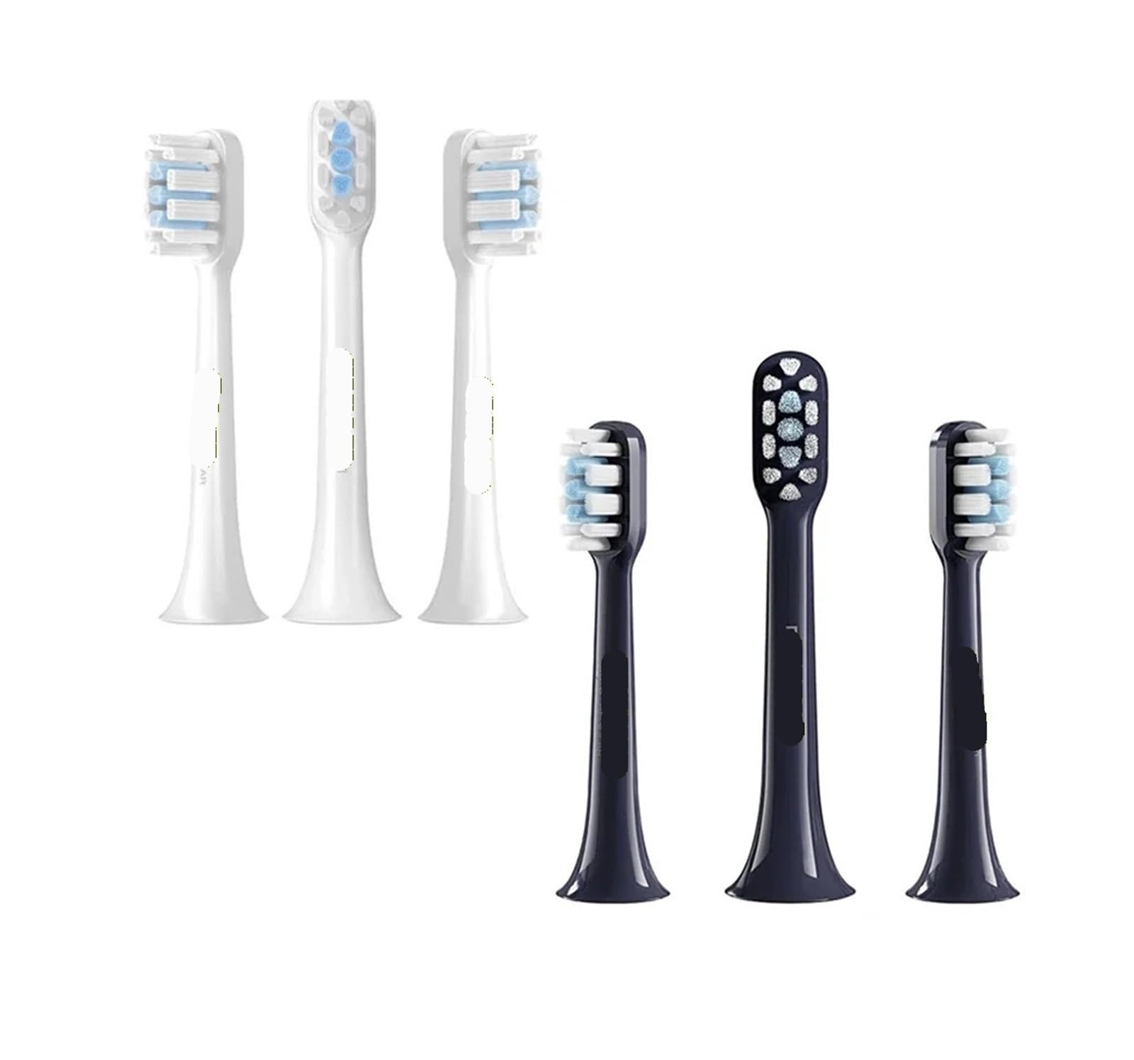 Ersatzbürstenköpfe, kompatibel mit den intelligenten elektrischen Zahnbürsten T301 und T302(6 pcs Blue)