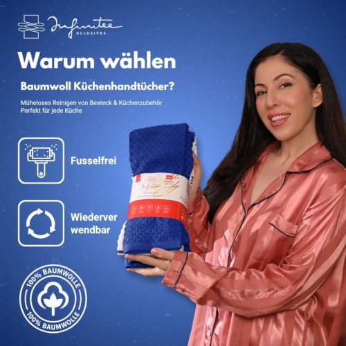 Infinitee Xclusives Geschirrtücher 12er Set, 38x64cm Küchentücher – Ansicht 3
