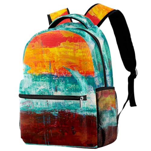 Sac à dos pour ordinateur portable léger anti-fatigue avec grand espace de rangement abstrait