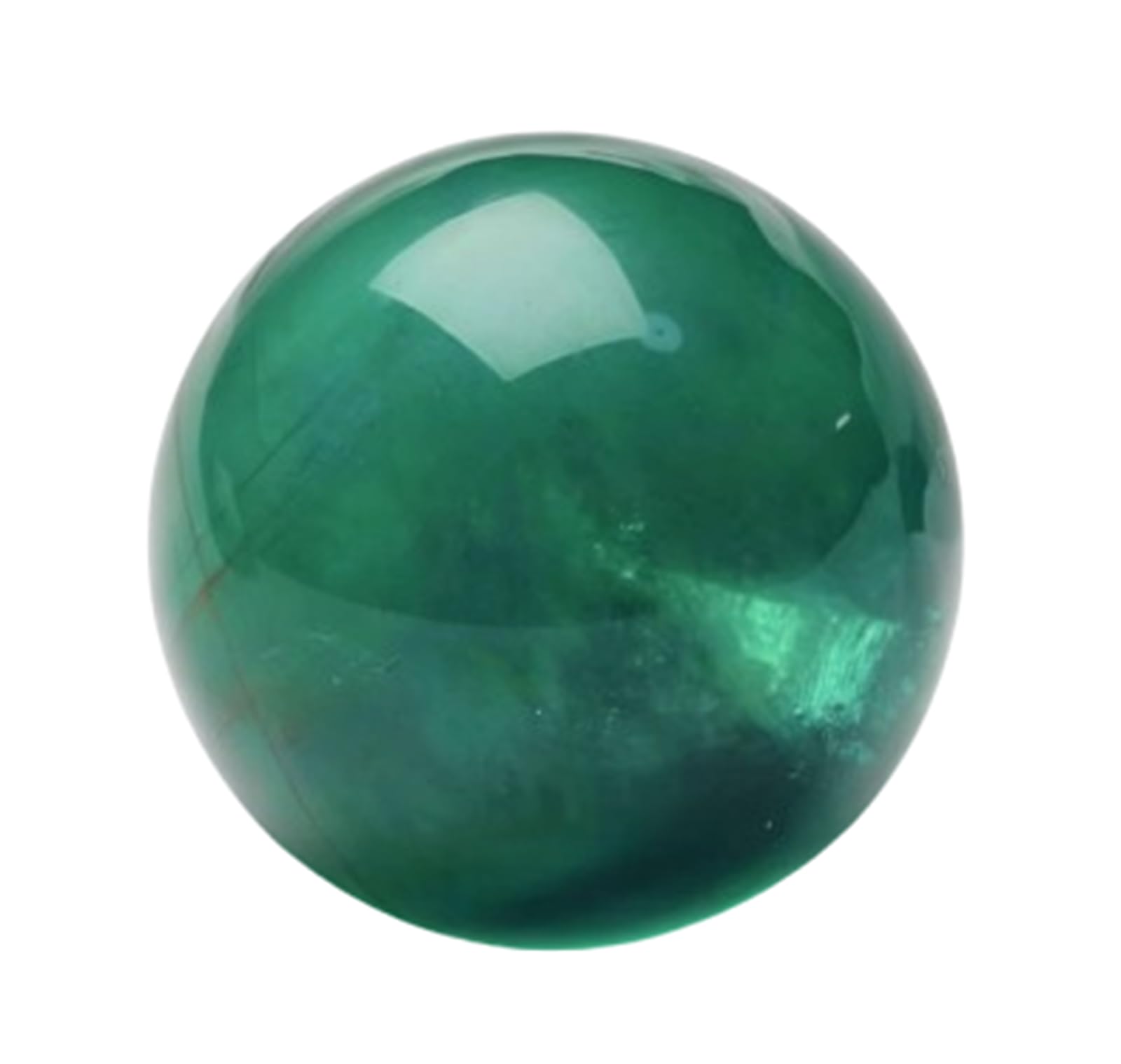 NHDVDVAV Green Fluorite Natural Crystal Balls, Green Quartz Stone Spheres Crafts for Crystal Healing, Meditation, Feng Shui, Scrying, Decor, Hand-Made,40~50mm