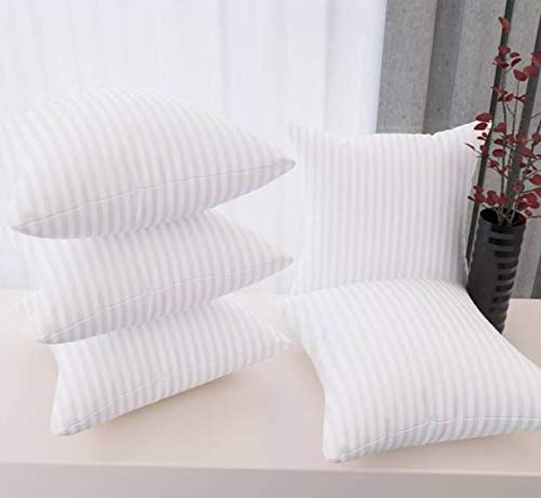 Cloth Fusion Microfiber Sofa Cushion Fillers, White, 18x18 inch, Set of 5