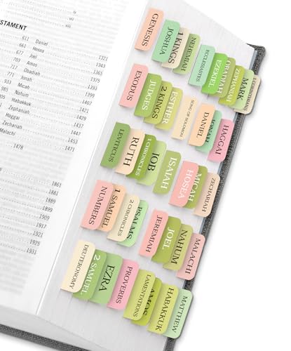 Image of Taja Bible Tabs, 75 Large Print Index Tabs for Women & Men