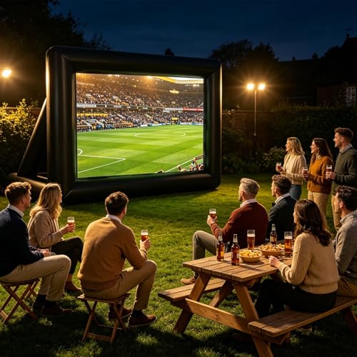 Soporte de pantalla inflable para proyector que soluciona el montaje exterior 2