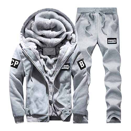 Luckycat Hombre Chándal 2 Piezas Conjuntos Deportivos Pantalones + Chaquetas Sweatshirt Chandal...