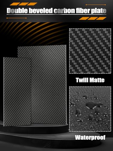 Kalolary KALOLARY-Z116 Carbon Fiber Sheet 250 X 100 X2 Mm,3K Real Carbon Fiber Board Plate Carbon Plate Twill Weave Panel Sheets Available In 1Mm 1.5Mm 2Mm 3Mm 4Mm 100% 3K Glossy Surface Laminate Carbon Fiber Sheet thumb #4