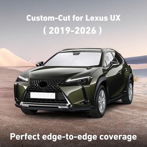 Image of EcoNour Windshield Sunshade Compatible for Lexus UX 2019-2024 2025 2026, 200 /250h /260h /300h /300e Sun Visor for Front Windshield & Window Sun Shade Cover, UV Heat Blocker & Protector, Car Accessories