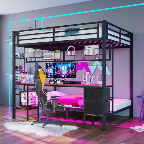 YCYDHDM Etagenbett Metallbett 90x200 und 140x200 cm mit...