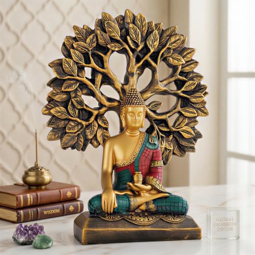 Image of Global Grabbers Buddha Statue Showpiece Idol Home Decor Decoration Items for Living Room and Gifts