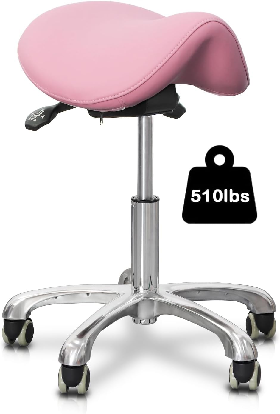 Photo 1 of LIMKOMES Ergonomic Saddle Stool with Wheels