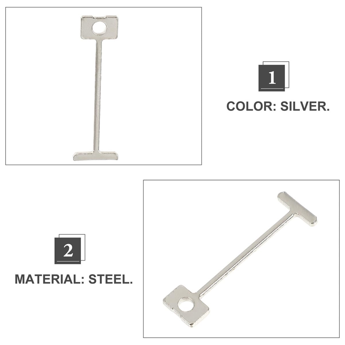 Artibetter 1000pièces Entretoises Acier Pour Carreaux Aiguilles De Nivellement Réutilisables Pour Installation De Carrelage Sol Et Mur