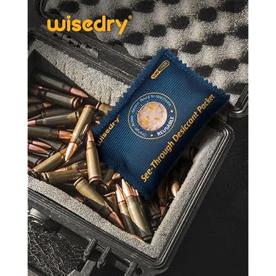 wisedry 100g [10 Packs] See-Through Desiccant Packs for Storage, Reusable Color Indicating Silica Gel Desiccant Packets, Moisture Absorbers for Gun Safe, 3D Filaments, Toolboxes, Safe, Electronics