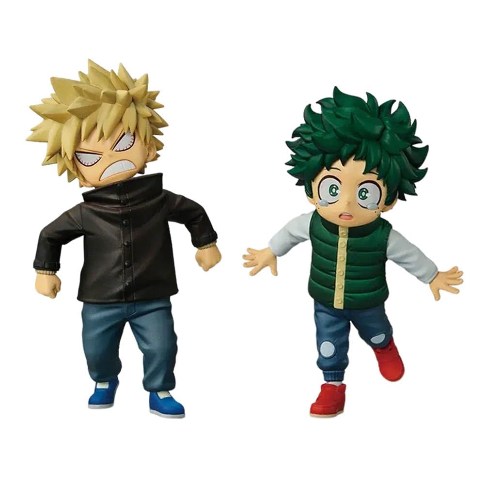 Tongyundacheng MHA Figure Midoriya Izuku & Bakugou Katsuki Anime Figures MHA Collectible Statue PVC Model Desktop Car Decoration, 11cm