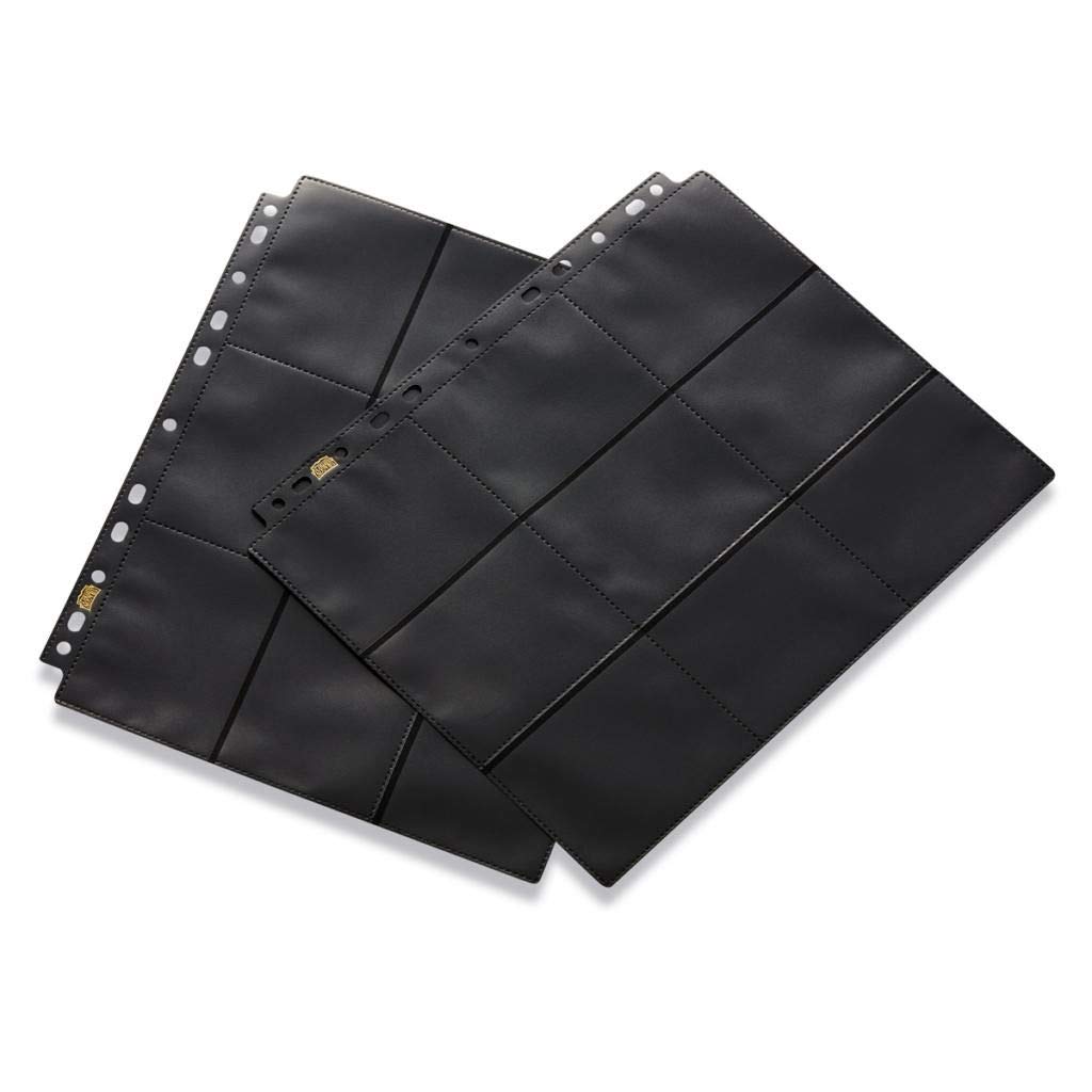 Arcane Tinman Dragon Shield - 18-Pocket Binder Pages Sideloading 50Pk - Clear,Black