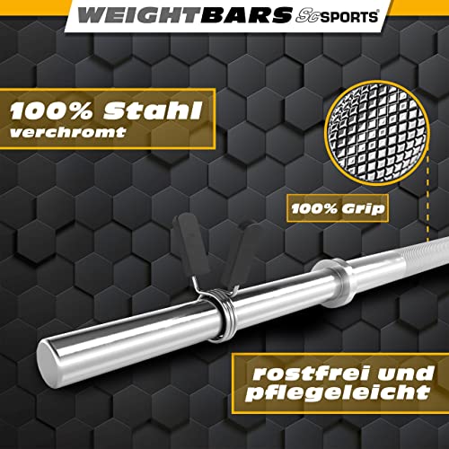 Langhantelstange ScSPORTS 120/140/160/180 cm, 30 mm für Fitness
