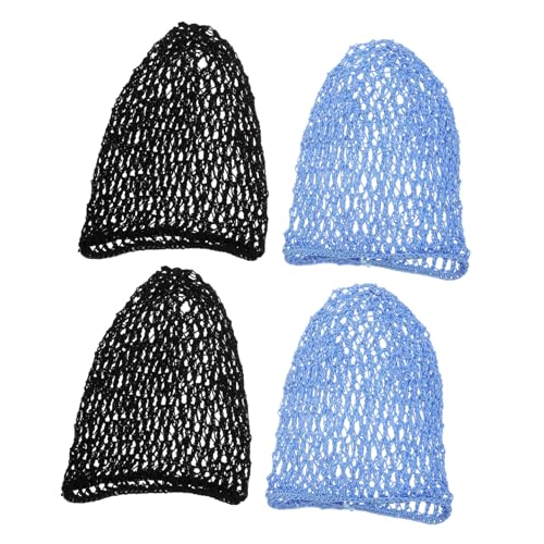 LIFKOME 4 Piezas De Red De Ganchillo Hecha A Mano Para El Cabello Red De Malla Para Cubrir El Cabello Redecillas Para Dormir Para Mujeres De Ganchillo Gorros De