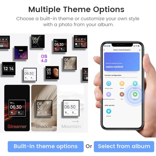 Tuya Smart Home panneau de commande tactile 4 pouces et interrupteur vocal mural