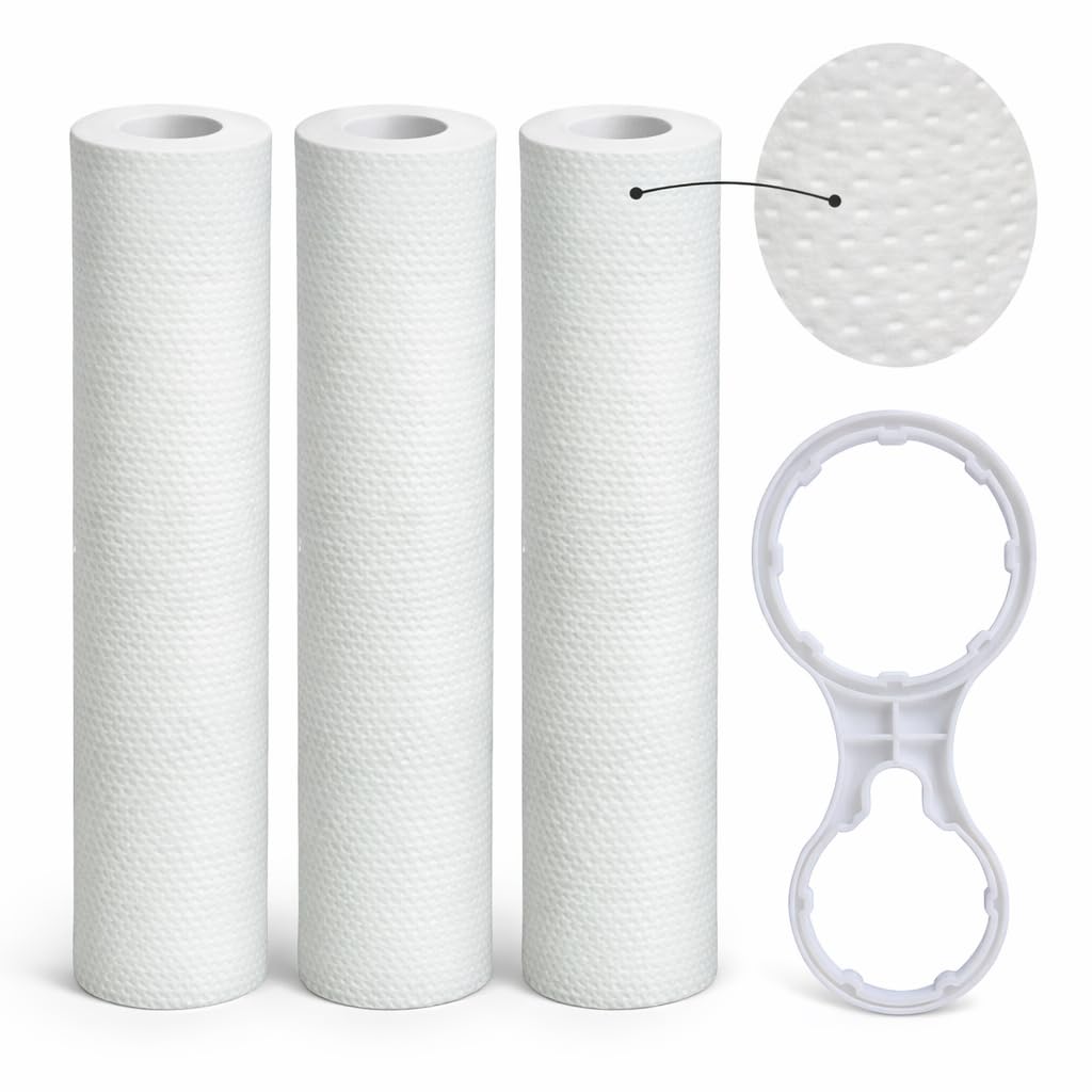 Filter Candle PP Spun Cartridge Pre Filter Outer Filter Candle 5 Micron Pre Filter 10 inch PP Spun Filter for All Type RO Water Purifier in 9 LTR to 25 LTR Pcs(10 inch) Pack of 03-image-33