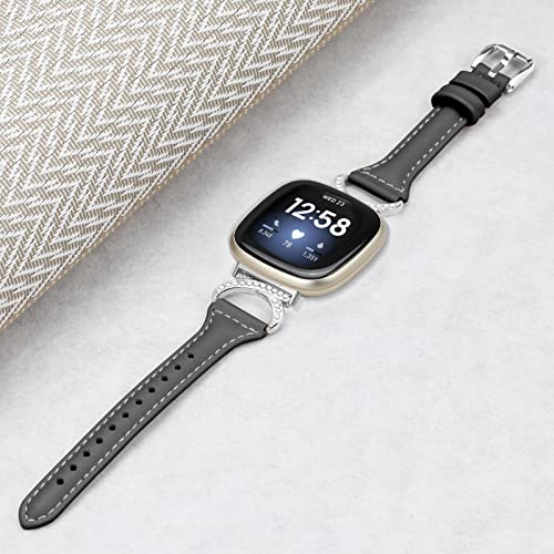 Gimuk Leather Strap Compatible with Fitbit Versa 4/Sense 2 - Image 3