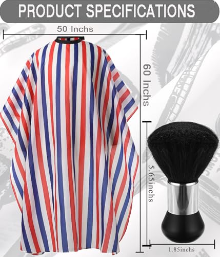 image for Borogo Professional Hair Cutting Cape with Neck Duster Brush, Salon Ba