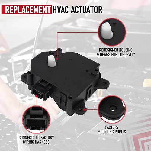 Image of HVAC Air Blend Door Actuator Mode Replacement by AA Ignition - Fits 2004, 2005, 2006, 2007, 2008, 2009, 2010 Toyota Sienna Vehicles - Replaces 604-955, 87106-08050, 8710608050 - Heater Air Door