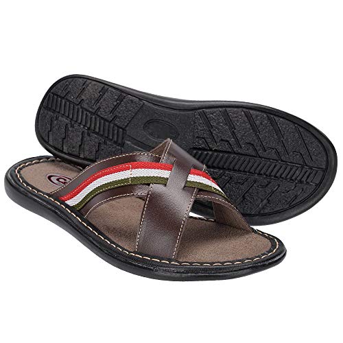 Sandália Chinelo Masculina em Couro D&R Shoes