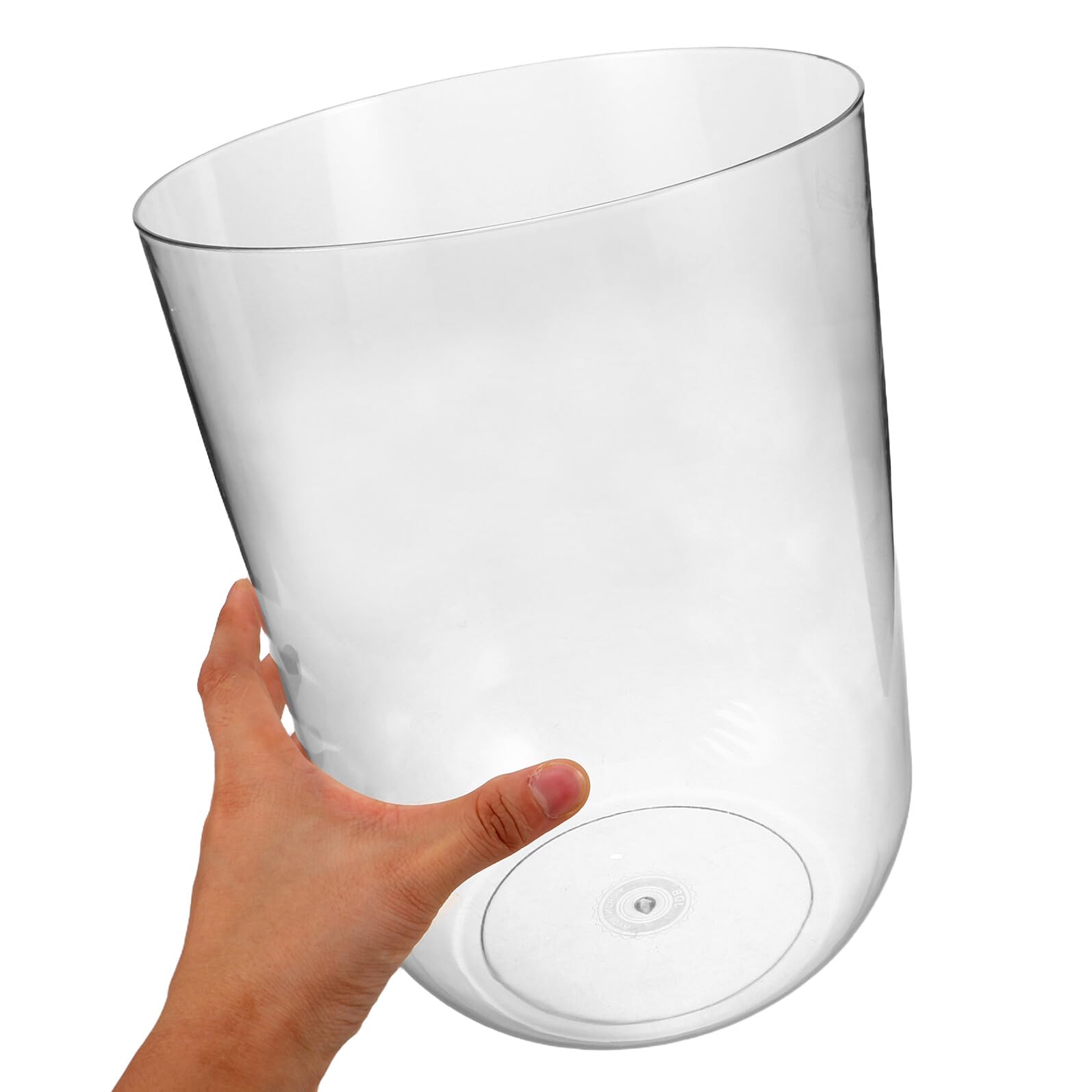 Kisangel Aquarium Cylindrique Design Créatif et Compact en Plastique Pet 8l Accessoires Décoratifs pour Betta et Tortue pour Bureau ou Débutant