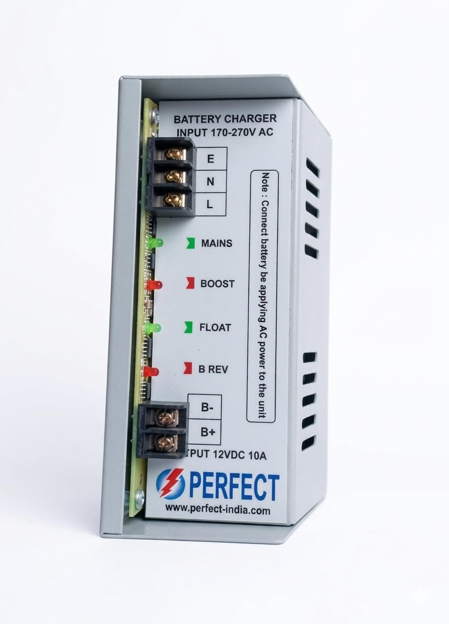 perfect battery charger, 12vdc 10a, input 170-270v ac, with boost and float charging modes