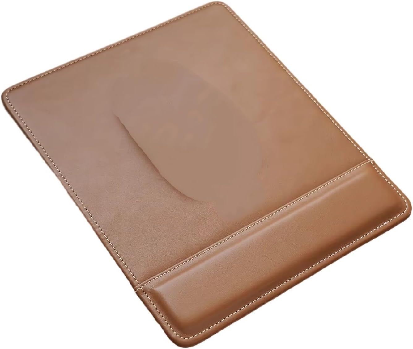 Leather Mouse Pad with Palm Rest Wrist 240x200mm 260x225mm(Black,260x225mm)