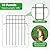 Animal Barrier Fence, 10 Pack Decorative Garden Fence, Rustproof Metal Wire Garden Ground Stakes Fence for Yard Border Bottom, Total 17in(H) x 10ft(L)
