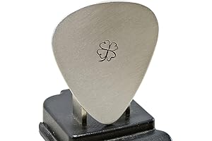 Four Leaf Clover Guitar Pick Handcrafted from Aluminum: Unveil Fortunate Musicality
