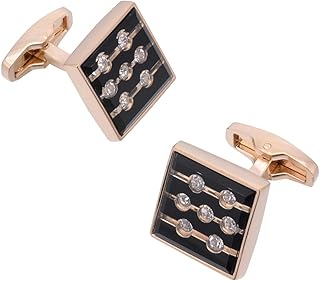 YAHOYA Color de Oro Rosa Moda Simple Gemelos franceses Diamantes de imitación Puños de Hombres de Negocios Enlaces de puños Joyas para Hombres Regalos
