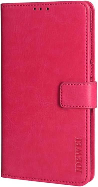 جراب COQUE E10 ، محفظة جلدية قلاب مع فتحة بطاقة لهاتف Elephone E10(Pink)